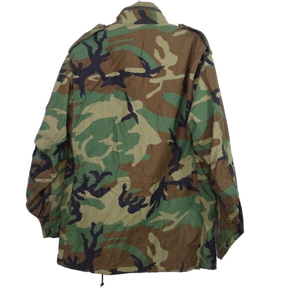 Vtg Alpha Industries US Army Camouflage Cold Weather Field Coat Men Size L LONG - Picture 2 of 10
